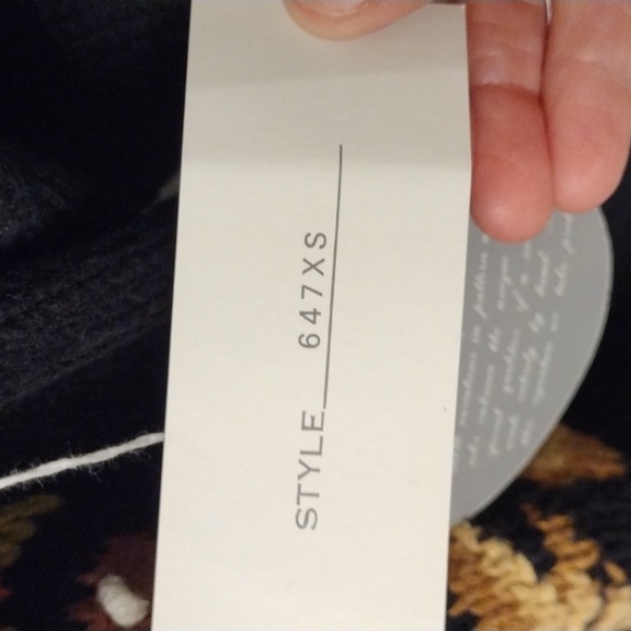 Jennifer Reed Too VTG NWT Hand Knit Sweater Floral 1x Long Length Embroidered - Picture 4 of 14